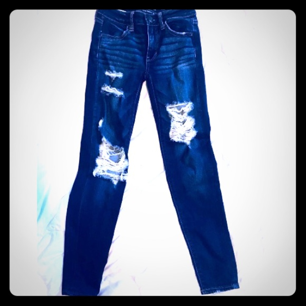 AE Distressed Jegging Denim